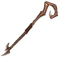 Hooked Bronze Staff