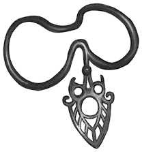 Obsidian Leaf Pendant