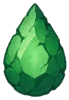 Chipped Teardrop Emerald