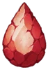 Chipped Teardrop Ruby