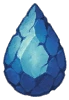 Chipped Teardrop Sapphire